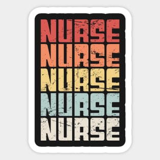 Retro 70s NURSE Text Sticker